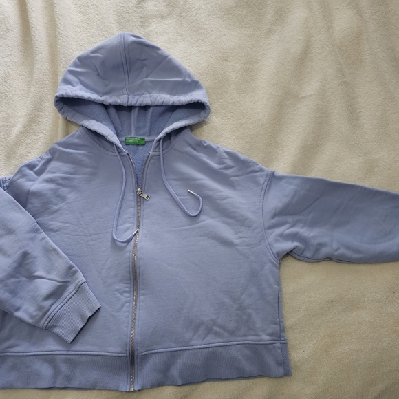 BENETTON Lilac Zipup hoodie Cardigan - Picture 10 of 11